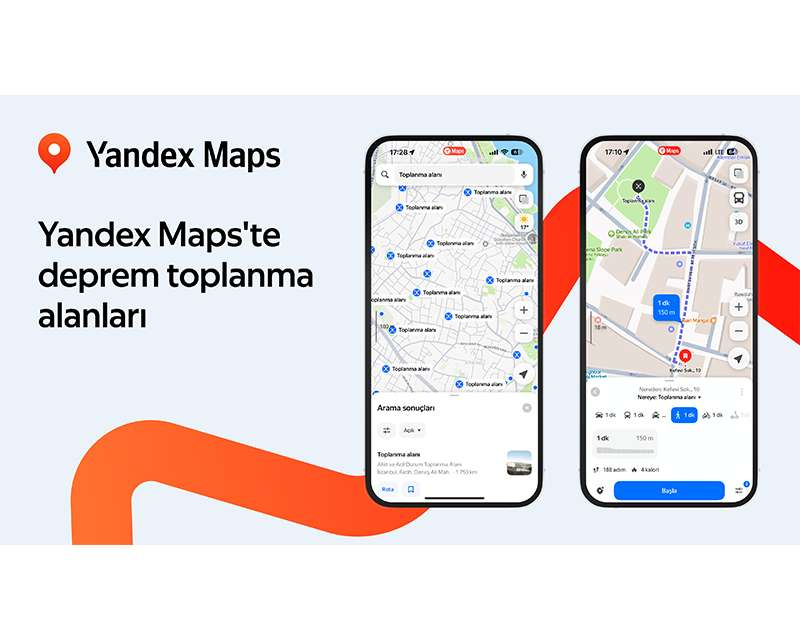 Yandex Maps’ten Kritik Güncelleme: Deprem Toplanma Alanları Artık Haritada
