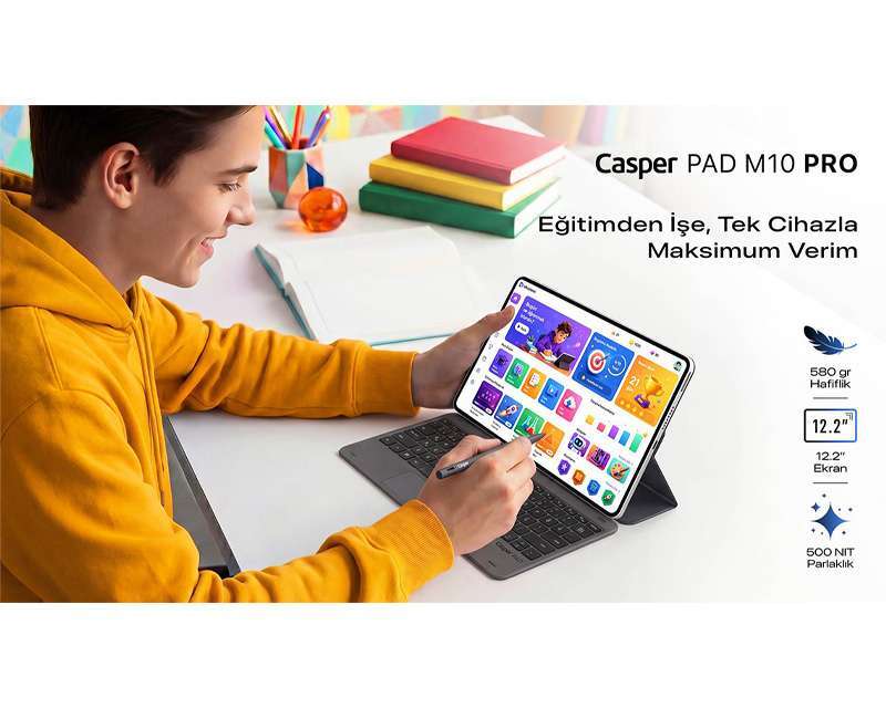 Casper PAD M10 Pro ile Eğitim ve Verimlilik Tek Cihazda Buluşuyor