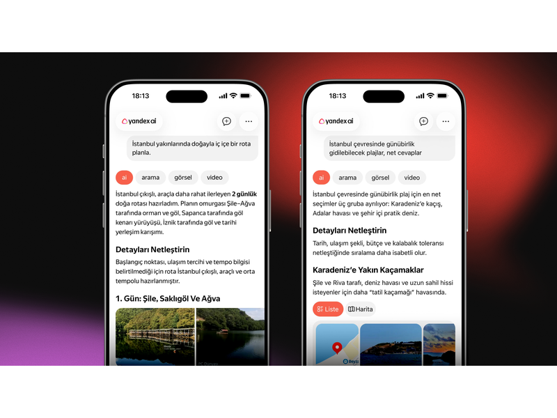 Yandex AI ile yaz planları artık daha akıllı ve kişiselleştirilmiş