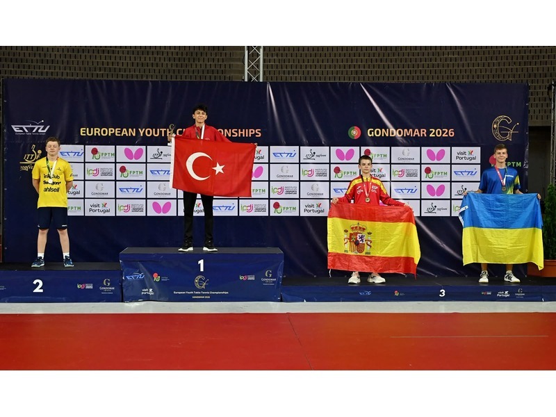 Görkem Öçal, U15 Avrupa Masa Tenisi Şampiyonası’nda altın madalya kazandı