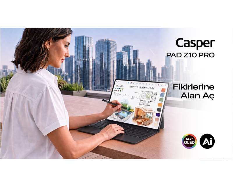 Casper, 14.2 inç OLED ekranlı yeni PAD Z10 Pro'yu tanıttı