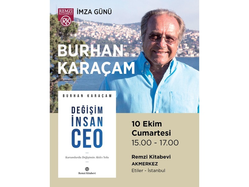 Burhan Karaçam yeni kitabını Kanyon ve Akmerkez’de imzalayacak