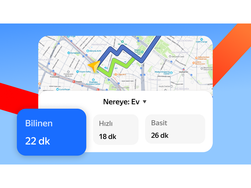 Yandex Maps ve Navi, yapay zekâ ile sürüş alışkanlıklarına göre rota oluşturuyor