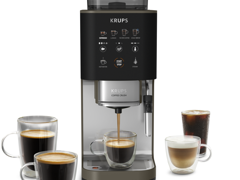 KRUPS’tan yalnızca 15 cm genişliğinde tam otomatik espresso makinesi